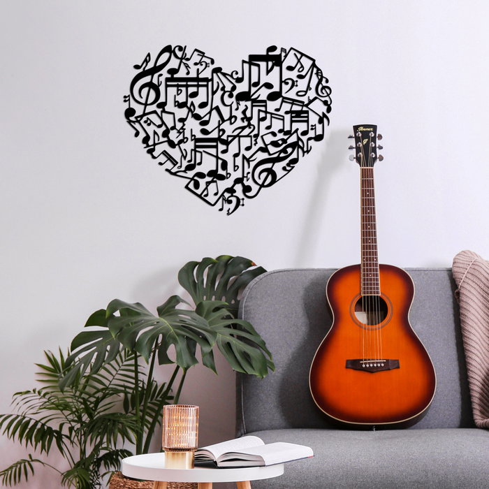 Wallity Musical Love - 507 Escultura de pared decorativa de metal negra Wallity Musical Love - 507 Escultura de pared decorativa de metal negra